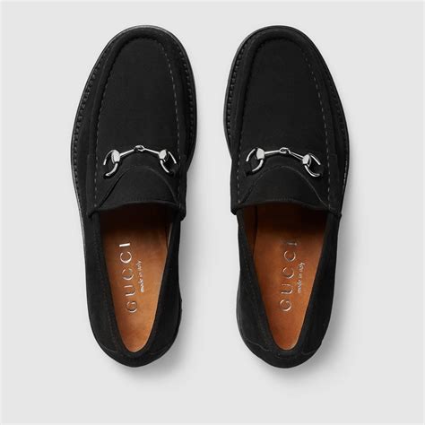 mens gucci black loafers|gucci men's suede loafers.